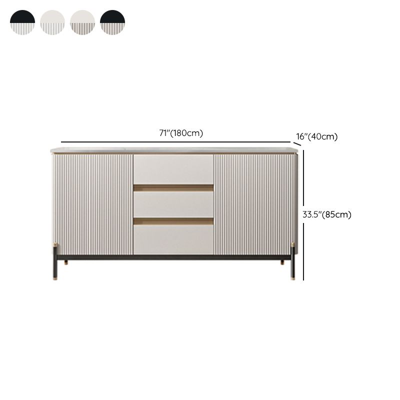 Strete sideboard di pietra server moderno e contemporaneo con armadi e cassetti