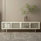 19.7" H Industrial 4-Door TV Stand Iron & Glass TV Stand Console Clearhalo 'furn' 'furn_tv_stands_entertainment_centers' 'Furniture' 'Living Room Furniture' 'TV Stands & Entertainment Centers' 'TV Stands & Media Storage Furniture' 'tv_stands_entertainment_centers' 1200x1200_7912a7f4-f4e1-4e8b-b600-c3f37320490c