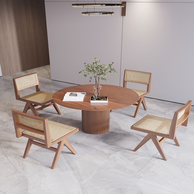 Solid Wood Round Table for Restaurant Modern Wood Table with Pedestal Base Clearhalo ' dining_table' 'Dining Tables & Seating' 'Dining Tables' 'furn' 'furn_dining_table' 'Furniture' 'furniture_dining_table' 'Kitchen & Dining Furniture' 'kitchen&dining_furn' 'kitchen' 'kitchen_dining_table' 1200x1200_791672eb-832f-4ec8-8fdb-03951f7f98fd