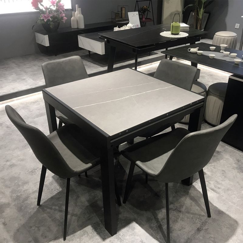 Industrial Square 35.5'' Dining Table Stone Extendable Dining Room Collection Clearhalo ' dining_table' 'Dining Tables & Seating' 'Dining Tables' 'furn' 'furn_dining_table' 'Furniture' 'furniture_dining_table' 'Kitchen & Dining Furniture' 'kitchen&dining_furn' 'kitchen' 'kitchen_dining_table' 1200x1200_7917e344-9121-4daa-8632-4e79d857f886