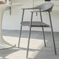 Modern Indoor-Outdoor Dining Arm Chair Plastic Arm Chair with Metal Legs
