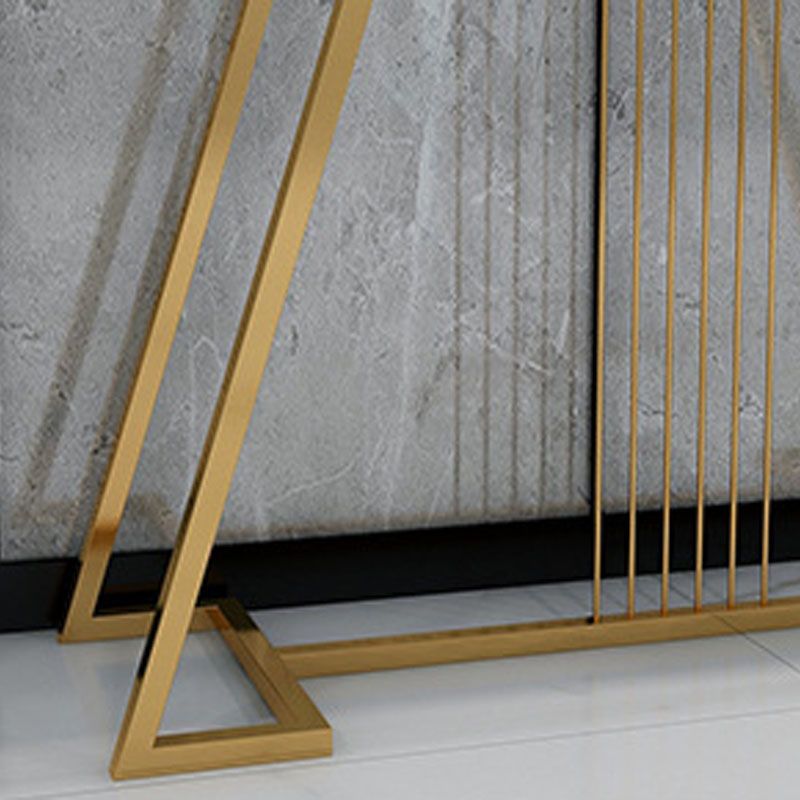 Modern Iron Console Sofa Table Rectangle Marble Console Accent Table for Hall