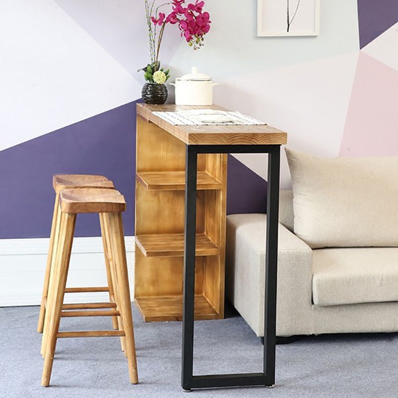 Industrial Bar Stool and Table 1/2/3 Pieces Wood Pub Dining Set Clearhalo 'Bar Furniture' 'furn' 'furn_home_bar_bar_sets' 'Furniture' 'Home Bars & Bar Sets' 'home_bar_bar_sets' 'Kitchen & Dining Furniture' 1200x1200_791eed24-bdc6-4158-85b7-62750880d005