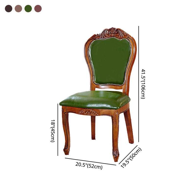 Victorian Leather Armless Dining Chairs Upholstered Side Chairs (Set of 2) Clearhalo ' kitchen&dining_furn' 'Dining Chairs' 'Dining Tables & Seating' 'dining_chair' 'furn' 'furn_dining_chair' 'Furniture' 'furniture_dining_chair' 'Kitchen & Dining Furniture' 'kitchen' 1200x1200_791f9056-7381-4a7a-8f3f-003f8a24f79f