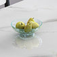 Modern Round Stone Top Dining Table Extendable for Small Spaces with Storage