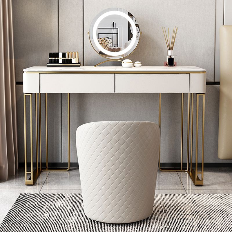 Glam 29.5 "Alto Catinero de tocador de maquillaje Madera de madera de 2 cajas