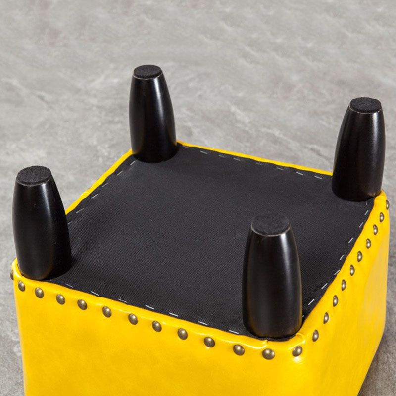 Leather Standard Stool Modern Style Simple Household Square Footstool Clearhalo 'furn' 'furn_ottomans_poufs' 'Furniture' 'Living Room Furniture' 'Ottomans & Poufs' 'ottomans_poufs' 1200x1200_7920786b-00e3-4f90-86c3-d7fcaafb974c