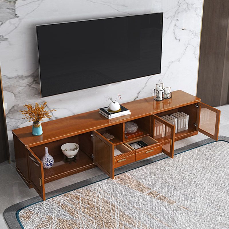 16" / 16.5" D TV Stand Solid Wood TV Console with Drawers and Doors for Living Room Clearhalo 'furn' 'furn_tv_stands_entertainment_centers' 'Furniture' 'Living Room Furniture' 'TV Stands & Entertainment Centers' 'TV Stands & Media Storage Furniture' 'tv_stands_entertainment_centers' 1200x1200_7920e1f5-899b-44da-9541-bc8b62e1d850