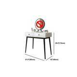 White Makeup Table With Drawers 15.74 W X 29.52" H for Bedroom