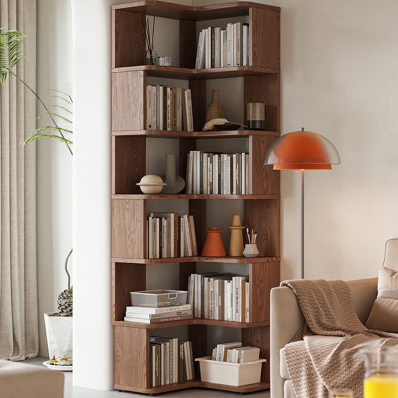 Libreria scandinavana aperta con scaffali per l'home office