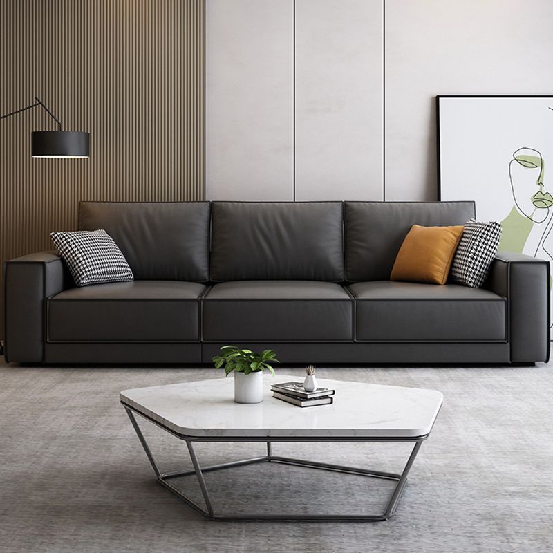 Square Arm Dark Gray Cushion Back Removable Cushions Storage Sofa Clearhalo 'furn' 'furn_sectionals' 'Furniture' 'furniture_sectionals' 'Living Room Furniture' 'Sectionals' 1200x1200_7921ac8e-38dc-42ef-bd34-b0a0b232de28