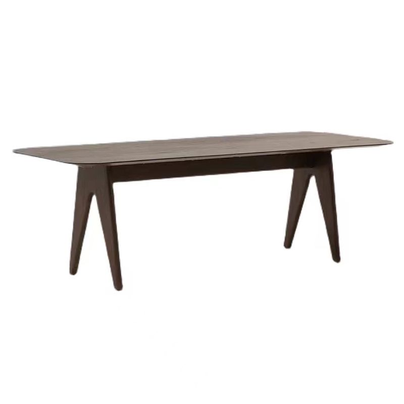Solid Wood Contemporary Rectangular Table Brown Wood Top Table with 4 Legs Clearhalo ' dining_table' 'Dining Tables & Seating' 'Dining Tables' 'furn' 'furn_dining_table' 'Furniture' 'furniture_dining_table' 'Kitchen & Dining Furniture' 'kitchen&dining_furn' 'kitchen' 'kitchen_dining_table' 1200x1200_7922054d-a2a9-4854-813c-286d928eee59
