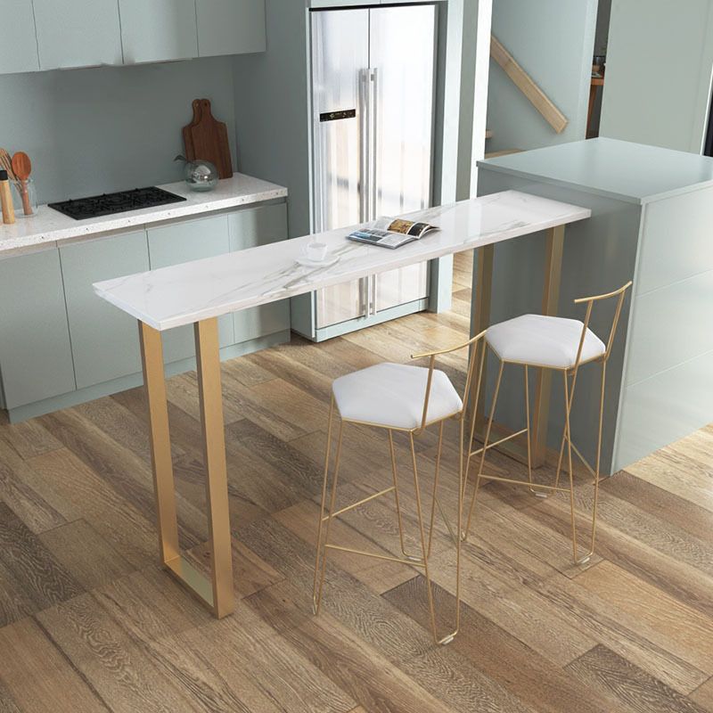 Fixed Table Counter Table Set Contemporary 1/2/3 Pieces Faux Marble Pub Table Set Clearhalo 'Bar Furniture' 'furn' 'furn_home_bar_bar_sets' 'Furniture' 'Home Bars & Bar Sets' 'home_bar_bar_sets' 'Kitchen & Dining Furniture' 1200x1200_79221358-5a0d-4e33-b2fb-f0684e3ac4ae