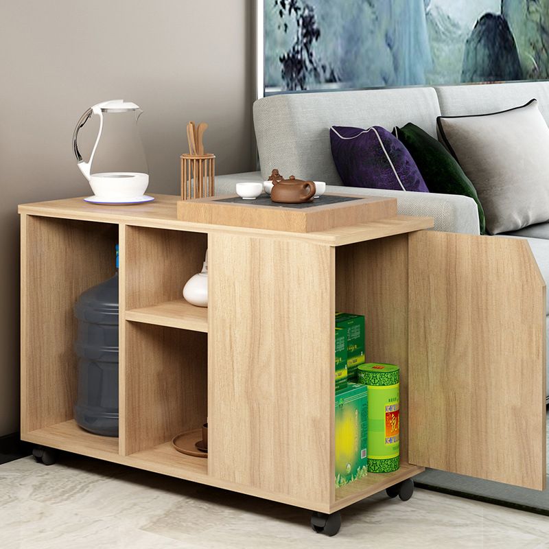 Transitional Rectangular End Table Removable Sofa Side Table with Storage