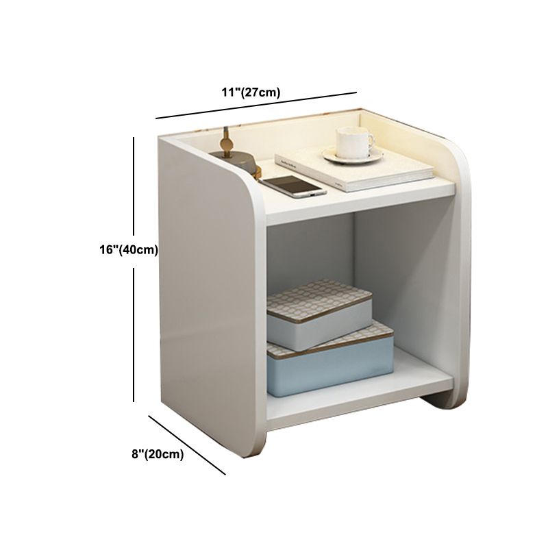 Hölzerne Nachttisch mit Regalen und Schubladen 15,7 "/22.8" hoher Nachttisch