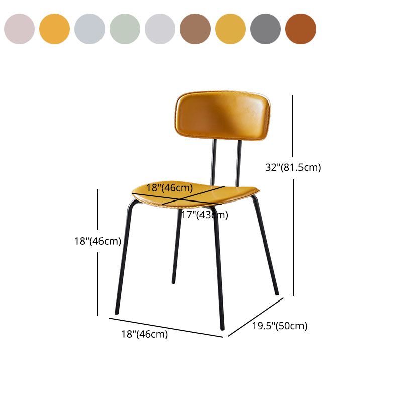 Industrial Design Open Back Dining Side Chairs Armless Dining Side Chairs for Kitchen Clearhalo ' kitchen&dining_furn' 'Dining Chairs' 'Dining Tables & Seating' 'dining_chair' 'Furniture' 'furniture_dining_chair' 'Kitchen & Dining Furniture' 'kitchen' 1200x1200_7924b031-1767-4572-9679-284b5b227dfd