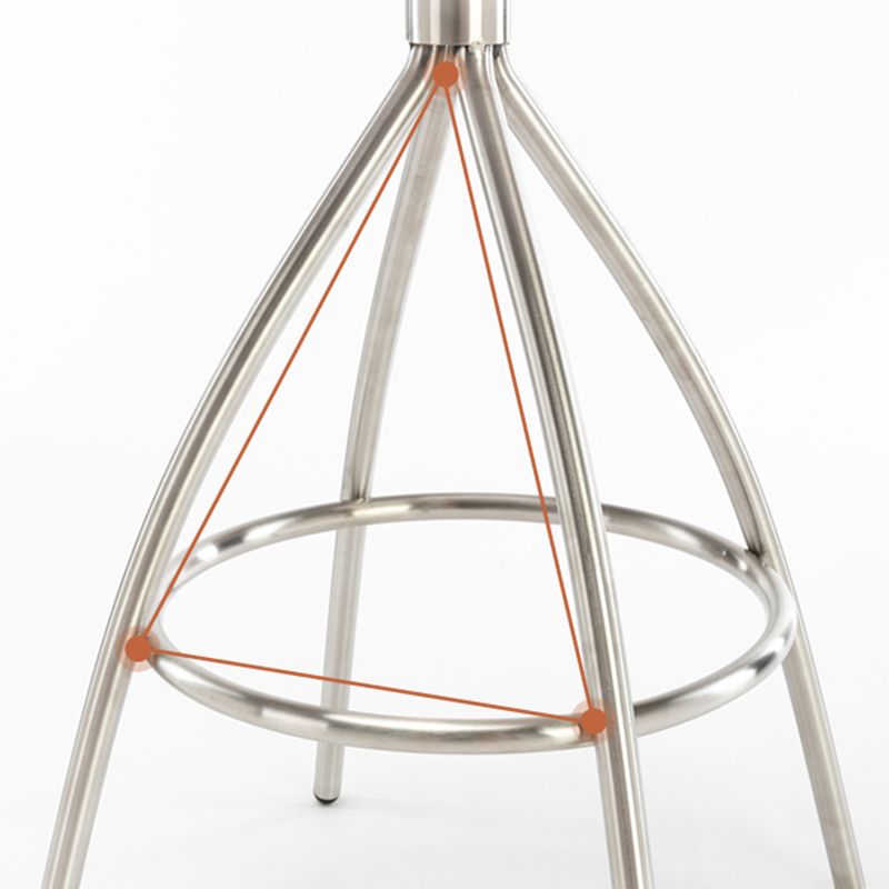 Hedendaagse stijl Faux Leather Bar Stool Low Back Teller Bar Stool voor thuis