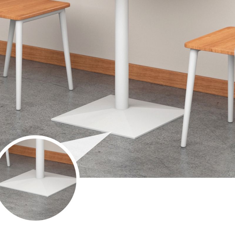 Square Wooden Dining Table Industrial Pedestal Dining Table for Restaurant Clearhalo 'Dining Tables & Seating' 'Dining Tables' 'dining_table' 'furn' 'furn_dining_table' 'Furniture' 'furniture_dining_table' 'Kitchen & Dining Furniture' 'kitchen' 'kitchen_dining_table' 1200x1200_79255500-4be8-4fec-8a3a-f89144b5bb7f