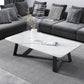 X-Base Coffee Cocktail Table Rectangle Coffee Table with Marble Top Clearhalo 'Coffee & Accent Tables' 'Coffee Tables' 'coffee_tables' 'furn' 'furn_coffee_tables' 'Furniture' 'Living Room Furniture' 1200x1200_79262e7a-daf3-4c5c-86d6-6faf1327e94a