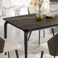 Contemporary Style 1/2/7 Pieces Dining Chairs Set Rectangle Stone Furniture in Black