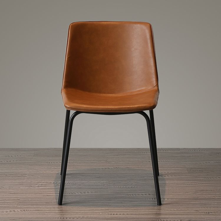 Industrial Metal Dining Room Chair Armless Upholstered Side Leather Chairs for Home Use Clearhalo ' kitchen&dining_furn' 'Dining Chairs' 'Dining Tables & Seating' 'dining_chair' 'furn' 'furn_dining_chair' 'Furniture' 'furniture_dining_chair' 'Kitchen & Dining Furniture' 'kitchen' 1200x1200_79278428-e269-474e-a64b-bafcf9aa737b