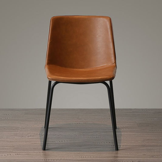 Industrial Metal Dining Room Chair Armless Upholstered Side Leather Chairs for Home Use Clearhalo ' kitchen&dining_furn' 'Dining Chairs' 'Dining Tables & Seating' 'dining_chair' 'furn' 'furn_dining_chair' 'Furniture' 'furniture_dining_chair' 'Kitchen & Dining Furniture' 'kitchen' 1200x1200_79278428-e269-474e-a64b-bafcf9aa737b