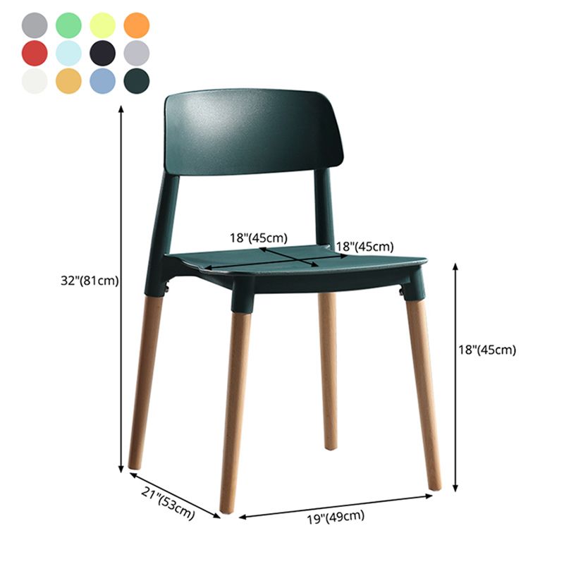 Contemporary Style Plastic Dining Chair Open Back Dining Side Chairs for Kitchen Clearhalo ' kitchen&dining_furn' 'Dining Chairs' 'Dining Tables & Seating' 'dining_chair' 'furn' 'furn_dining_chair' 'Furniture' 'furniture_dining_chair' 'Kitchen & Dining Furniture' 'kitchen' 1200x1200_7927d599-04a9-446e-b180-baf06a3ad7c9