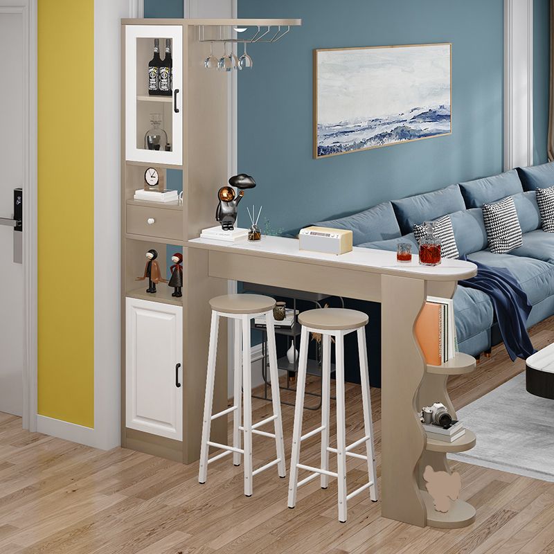 Modern Style Wood Bar Dining Table Rectangle Bar Table for Kitchen Clearhalo 'Bar Furniture' 'Bar Tables' 'bar_tables' 'furn' 'furn_bar_tables' 'Furniture' 'Kitchen & Dining Furniture' 1200x1200_7928469c-b951-4e6c-9b3a-126ccb4c31f3
