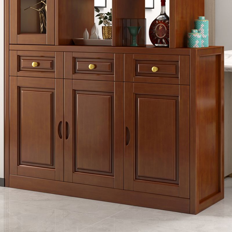 Contemporary 78.74" H Cabinet Solid Wood Accent Cabinet with Drawers and doors Clearhalo 'Cabinets & Chests' 'cabinets_chests' 'furn' 'furn_cabinets_chests' 'Furniture' 'Living Room Furniture' 1200x1200_7928a3e2-4f21-4076-964a-8ff5e7d6d594