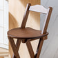 Modern Home Footrest Folding Stool Matte Finish Bamboo Barstool