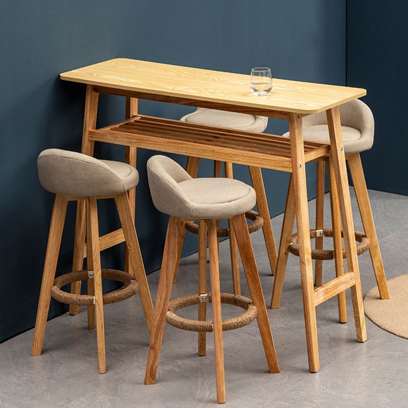 Contemporary Fabric Bar Stools 33.5-inch Natural Counter Chair with Cushion Clearhalo 'Bar Furniture' 'Bar Stools' 'bar_stools' 'furn' 'furn_bar_stools' 'furniture_bar_stools' 'Kitchen & Dining Furniture' 'kitchen&dining_furn' 'kitchen' 'kitchen_furn' Furniture' 1200x1200_79290627-a603-4021-992b-d3aefa81cf8f
