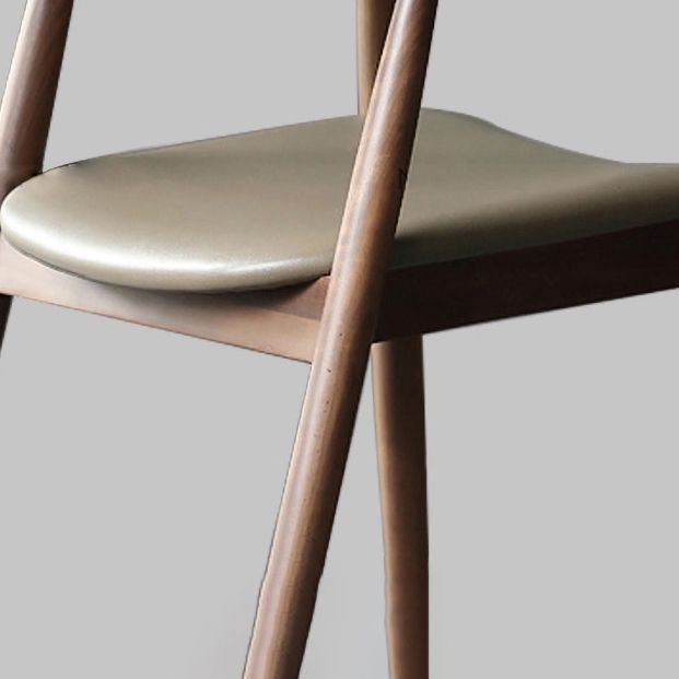 Contemporary Ash Open Back Arm Chair Walnut Upholstered Dining Chair (Set of 2) Clearhalo ' kitchen&dining_furn' 'Dining Chairs' 'Dining Tables & Seating' 'dining_chair' 'furn' 'furn_dining_chair' 'Furniture' 'furniture_dining_chair' 'Kitchen & Dining Furniture' 'kitchen' 1200x1200_79295e8c-d79f-4554-b2cc-b7f52c1f4b12