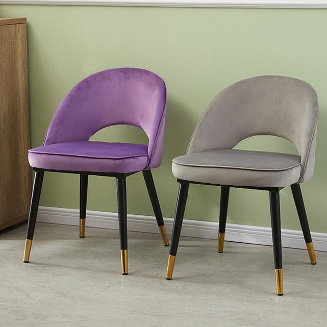 Modern Home Open Back Side Chair Matte Finish Fabric Dining Chair Clearhalo ' kitchen&dining_furn' 'Dining Chairs' 'Dining Tables & Seating' 'dining_chair' 'Furniture' 'furniture_dining_chair' 'Kitchen & Dining Furniture' 'kitchen' 1200x1200_7929cf99-f1cd-45c9-85c8-ecbe6d379b56