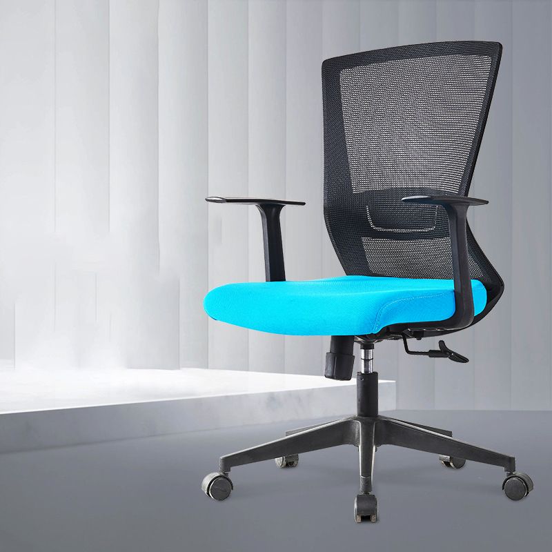 Contemporary Arm Chair Adjustable Seat Height Fixed Arms Nylon Office Chair Clearhalo 'furn' 'furn_office_chair' 'Furniture' 'Office Chairs' 'Office Furniture' 'office_chair' 1200x1200_7929eedb-2306-47d4-8bb5-9be91f9daef5