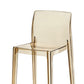 Contemporary Acrylic Armless Low Back Bar Stool with Footrest