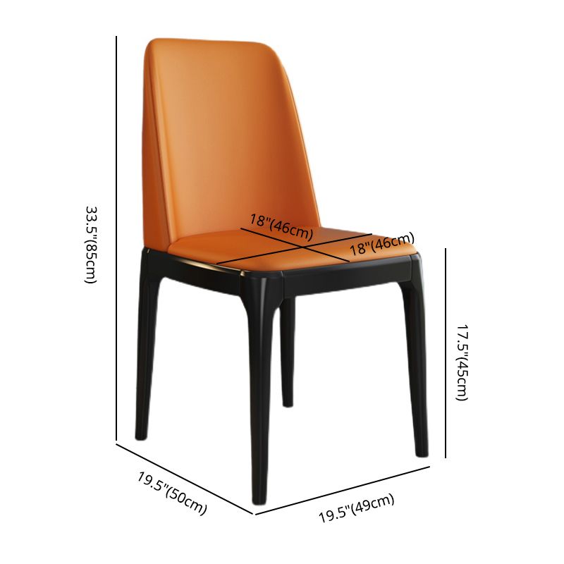 Scandinavian Style Wood Dining Side Chair Dining Room Armless Solid Back Chair Clearhalo ' kitchen&dining_furn' 'Dining Chairs' 'Dining Tables & Seating' 'dining_chair' 'furn' 'furn_dining_chair' 'Furniture' 'furniture_dining_chair' 'Kitchen & Dining Furniture' 'kitchen' 1200x1200_792ecb3a-693b-4d6c-ac2c-942842690acf