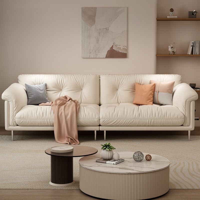 Modernistisches Sofa Kunstleder armloses Sofa mit losen Rücken für Wohnzimmer