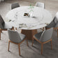 Round Dining Table Set 1/3/4/5/7 Pcs Solid Wood Frame Dining Table and Chairs