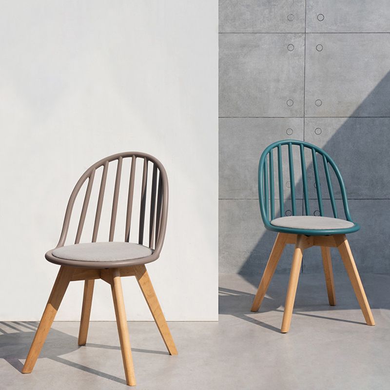 Scandinavian Dining Chair Windsor Back Side Chair with Wood Legs for Home Use Clearhalo ' kitchen&dining_furn' 'Dining Chairs' 'Dining Tables & Seating' 'dining_chair' 'furn' 'furn_dining_chair' 'Furniture' 'furniture_dining_chair' 'Kitchen & Dining Furniture' 'kitchen' 1200x1200_7930a8ac-2e77-4d6e-92ed-3d1f2ebf390c