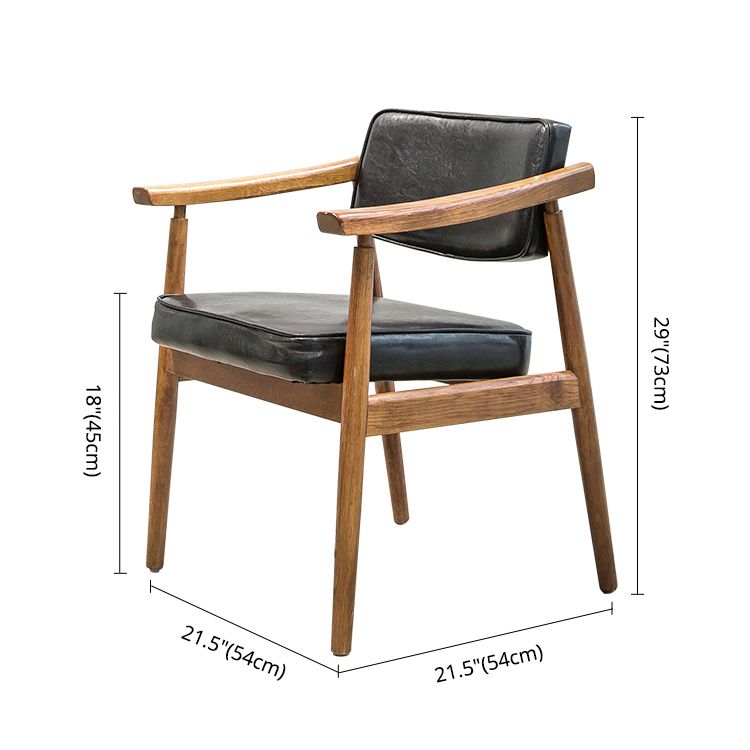 Scandinavian Style Wood Dining Chairs Home Open Back Dining Side Chair with Arm Clearhalo ' kitchen&dining_furn' 'Dining Chairs' 'Dining Tables & Seating' 'dining_chair' 'furn' 'furn_dining_chair' 'Furniture' 'furniture_dining_chair' 'Kitchen & Dining Furniture' 'kitchen' 1200x1200_793249b0-8290-4f44-8194-5763a760a0c4
