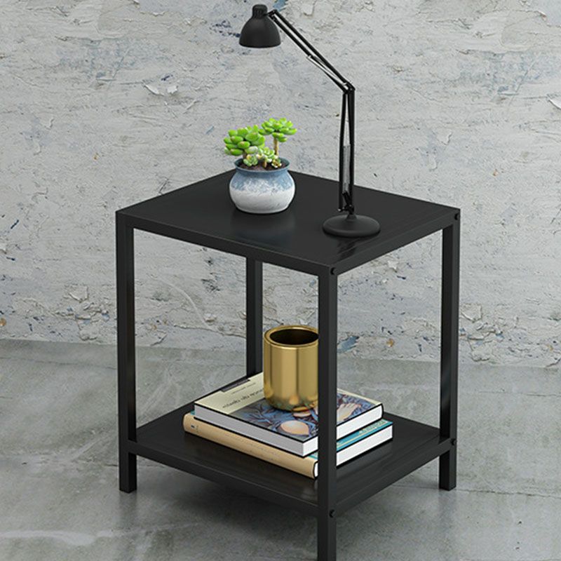 Open Rangement Accent Table Table table de nuit en métal moderne
