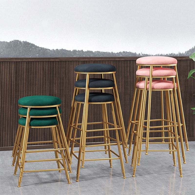 Coffee Shop Glam Bar Stool Iron Legs Footrest Stack-able Counter Stool Clearhalo 'Bar Furniture' 'Bar Stools' 'bar_stools' 'furn' 'furn_bar_stools' 'furniture_bar_stools' 'Kitchen & Dining Furniture' 'kitchen&dining_furn' 'kitchen' 'kitchen_furn' Furniture' 1200x1200_79338379-9cc1-419b-aac1-70cee89095d2