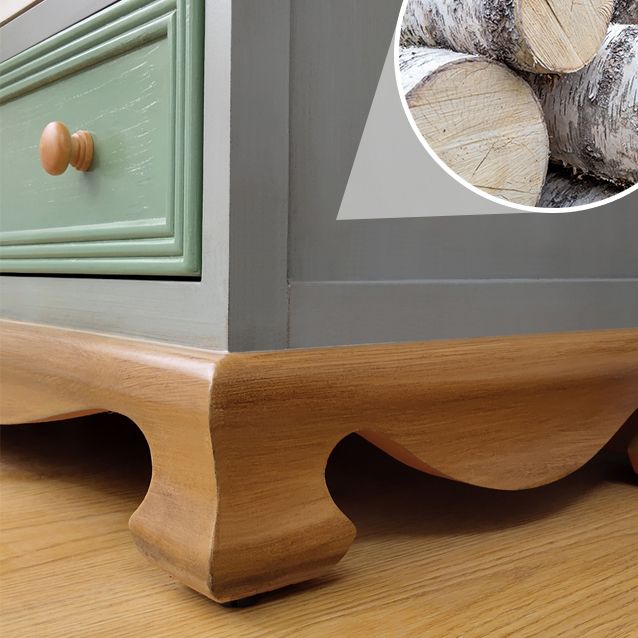 Tocador de cofre de almacenamiento costero con tocador de madera sólida con múltiples cajones para dormitorio