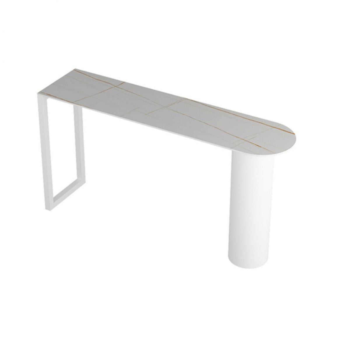 Contemporary Bar Table Stone Pub Table with Iron Base for Dining Room Clearhalo 'Bar Furniture' 'Bar Tables' 'bar_tables' 'furn' 'furn_bar_tables' 'Furniture' 'furniture_bar_tables' 'Kitchen & Dining Furniture' 1200x1200_79373eac-c27d-44fe-be4d-66dce1f2f949