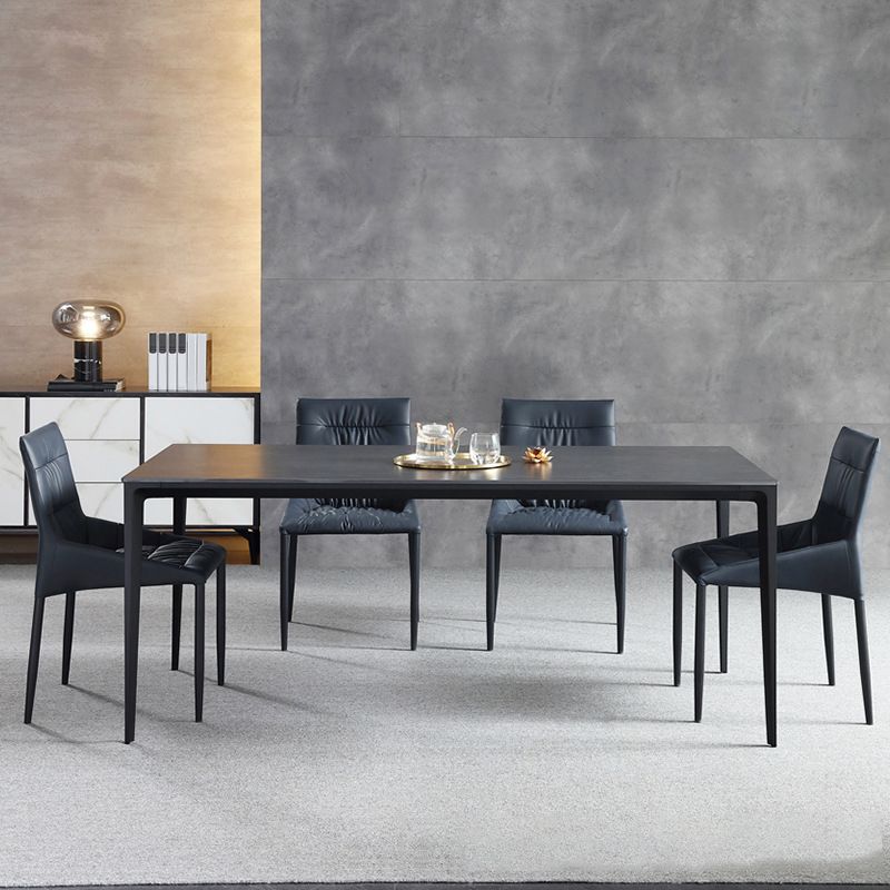 Sedie da pranzo in cucina contemporanea sedie laterali in finto in pelle in blu