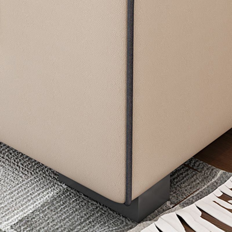 Vintage 4-seat Linen/Faux Leather Sofa Pillow Top Arm Sofa for Living Room Clearhalo 'furn' 'furn_sectionals' 'Furniture' 'furniture_sectionals' 'Living Room Furniture' 'Sectionals' 1200x1200_7938754a-36ec-405e-949d-bda95243ed59