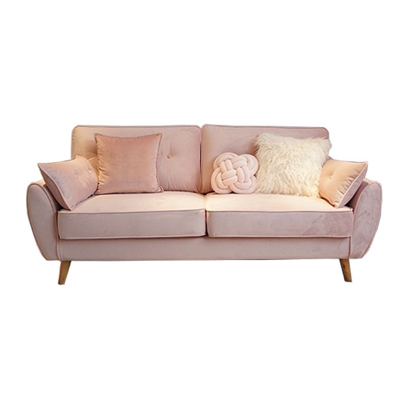 34.64"H Scandinavian Microfibe Pillow Top Arm Solid Color Tufted Sofa for Apartment Clearhalo 'furn' 'furn_sofas' 'Furniture' 'furniture_sofas' 'kitchen' 'kitchen_sofas' 'Living Room Furniture' 'Sofa' 'sofas' 1200x1200_7938e62a-45f6-426e-83ca-1068b4c1bdcd