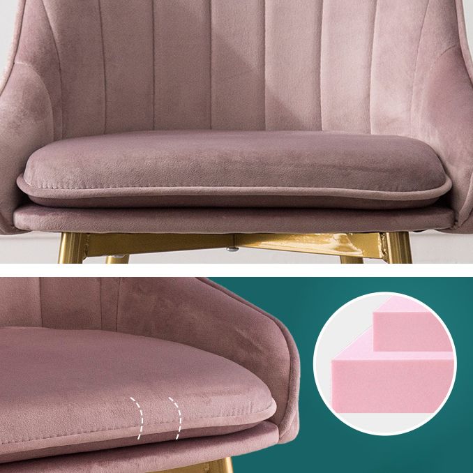 Dining Room Side Chair Glam Style Parsons Armless Chair with Golden Legs Clearhalo ' kitchen&dining_furn' 'Dining Chairs' 'Dining Tables & Seating' 'dining_chair' 'furn' 'furn_dining_chair' 'Furniture' 'furniture_dining_chair' 'Kitchen & Dining Furniture' 'kitchen' 1200x1200_793907d3-fa85-4296-aac6-b0dd339b7d41