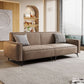 Contemporary 31.49" H Faux Leather Square Arm Sofa for Living Room