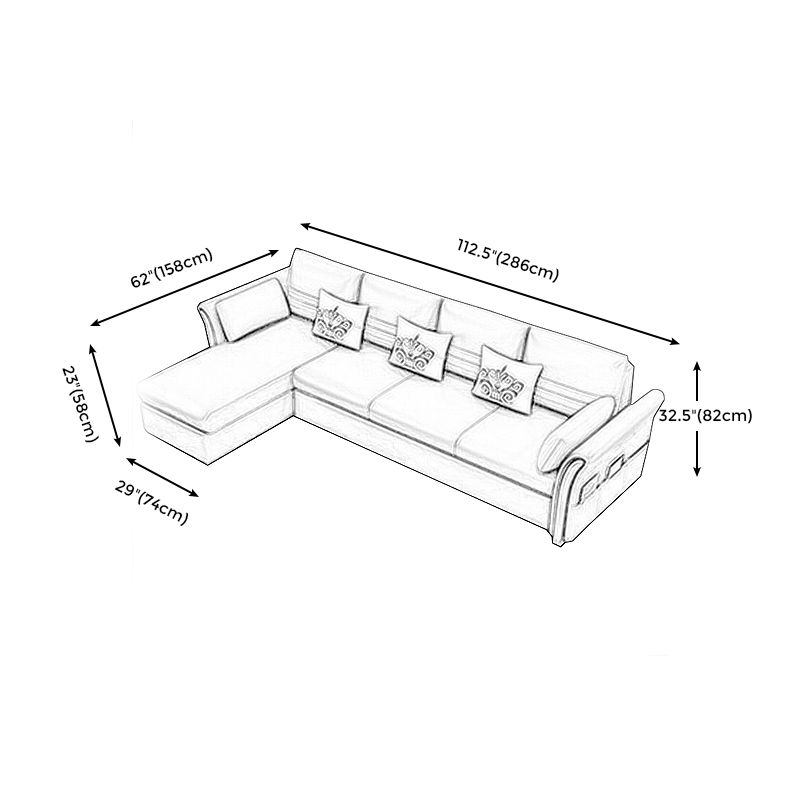 Cushion Back Contemporary Storage Living Room L-Shape Reclining Sofa Clearhalo 'furn' 'furn_sectionals' 'Furniture' 'furniture_sectionals' 'kitchen' 'kitchen_sectionals' 'Living Room Furniture' 'Sectionals' 1200x1200_793a96c1-1e3f-4f62-ba45-7f0278ffc069